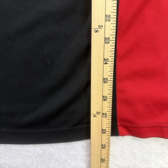 Caseys Polo Shirt Mens Large L Black Red Short Sleeve Workwear Employee - Picture 7 of 9